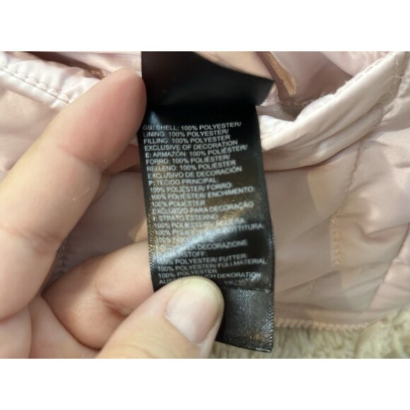 The North Face Reversible Mossbud Swirl Insulated Jacket Pink Toddler Girl 3T - Picture 4 of 12